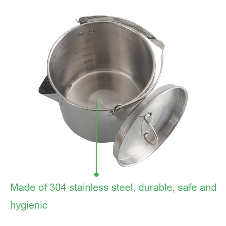 CW-307 Portable Stainless Steel Picnic Cooker Kettle Teapot Hanging Pot