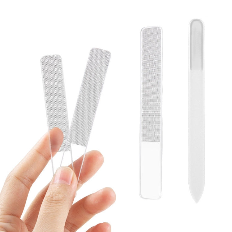 6 PCS Transparent Nano Glass Polished Nail File