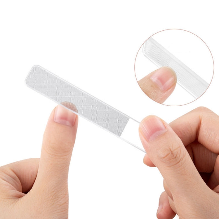 6 PCS Transparent Nano Glass Polished Nail File