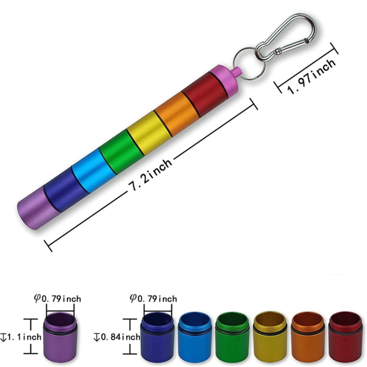 M003 Sealed Waterproof 7 Days Split Aluminum Alloy Metal Pill Box