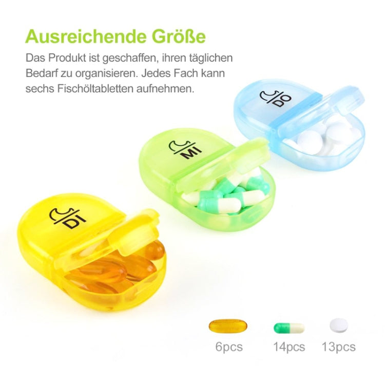 Week 14 Grids Rainbow Portable Plastic Compartment Medicine Box