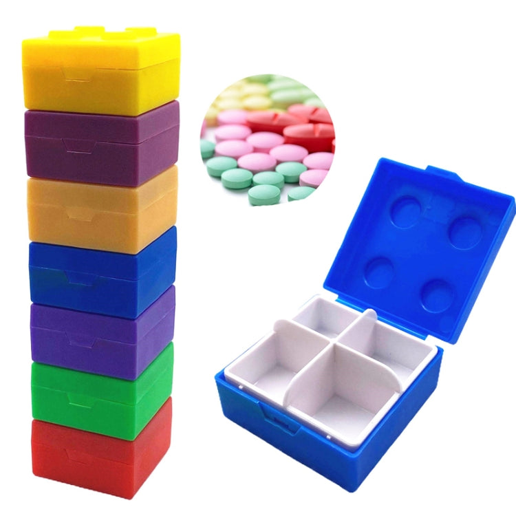 SD-J-406 28 Grids Portable Colorful Compartment Detachable Plastic Building Block Pill Box
