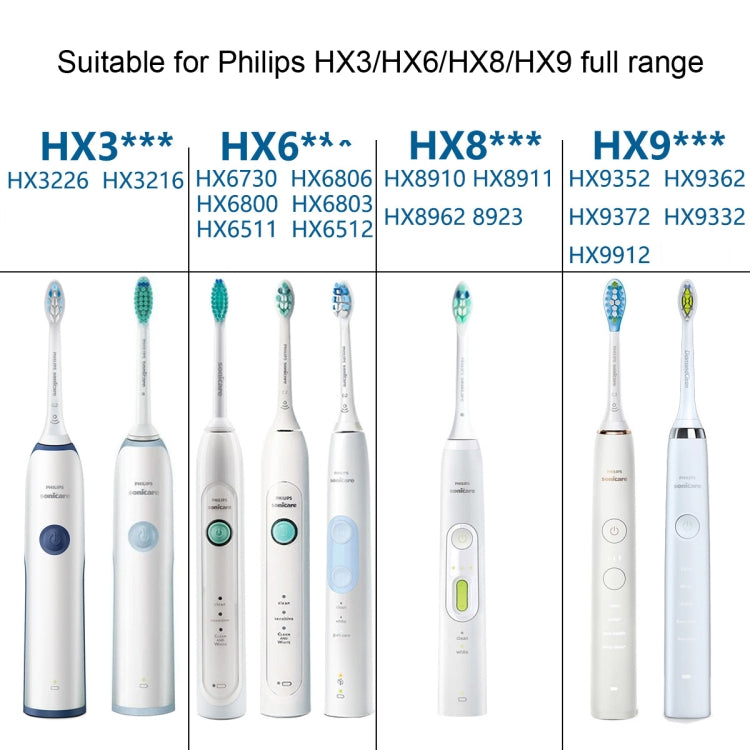 Toothbrush Head For Philips HX6730 HX9352 HX8910 HX3226,Style: Clean Medium Hair