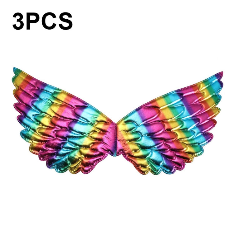 3 PCS Children Prom Dress Up Wings Elf Colorful Wings Party Costume Props
