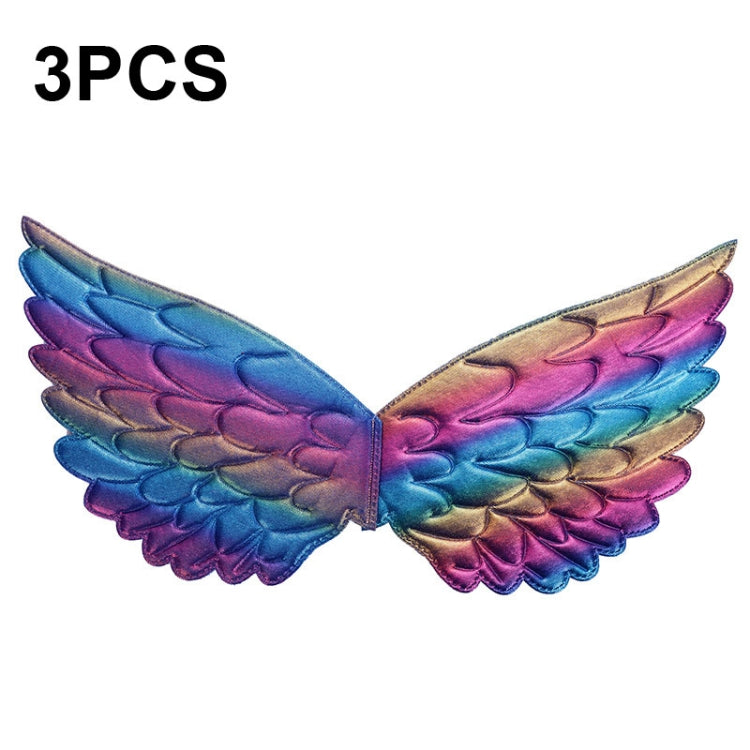 3 PCS Children Prom Dress Up Wings Elf Colorful Wings Party Costume Props