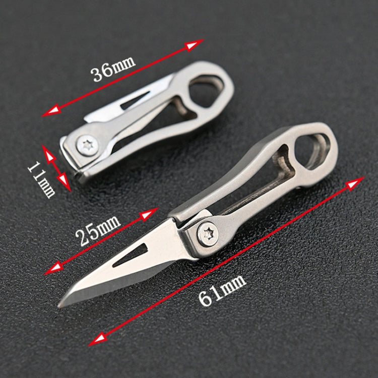 Titanium Alloy Mini Folding Knife Express Knife EDC Keychain Pendant