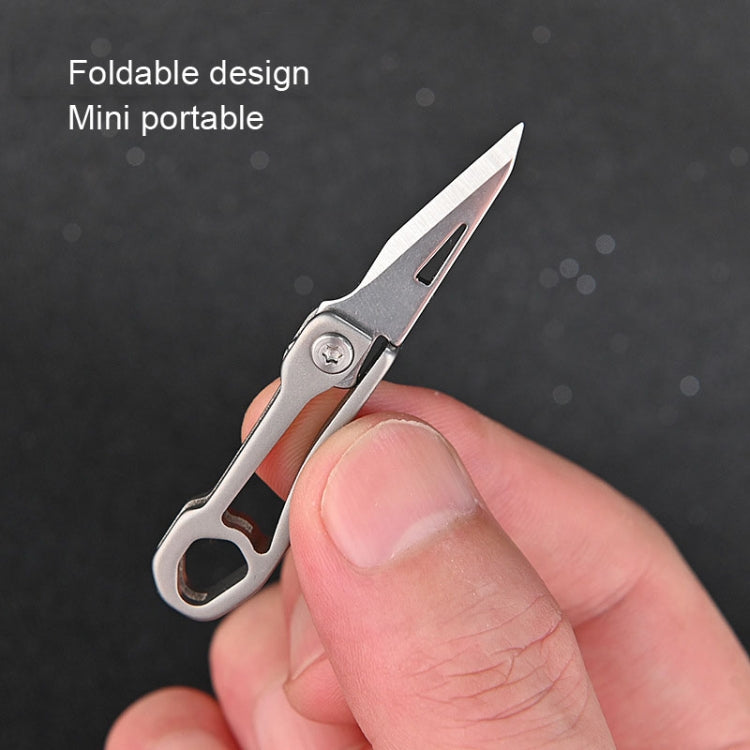 Titanium Alloy Mini Folding Knife Express Knife EDC Keychain Pendant
