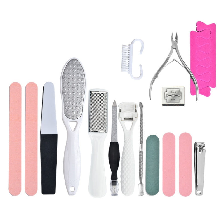 DT17-1 17 In 1 Pedicure Kit Foot File And Grinder Exfoliating Manicure And Pedicure Tools