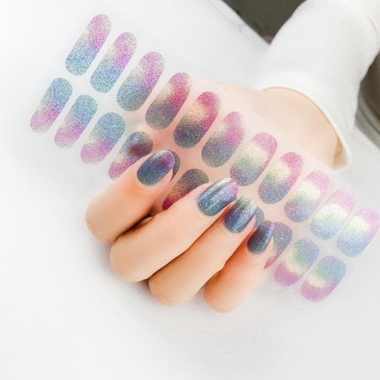 22 Fingers Shiny Onion Powder Starry Waterproof Nail Sticker