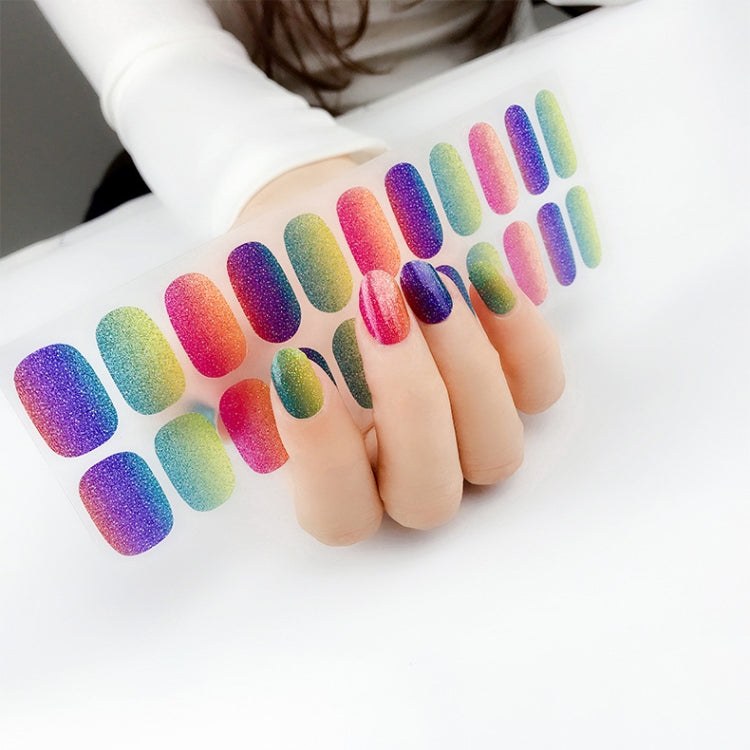 22 Fingers Shiny Onion Powder Starry Waterproof Nail Sticker