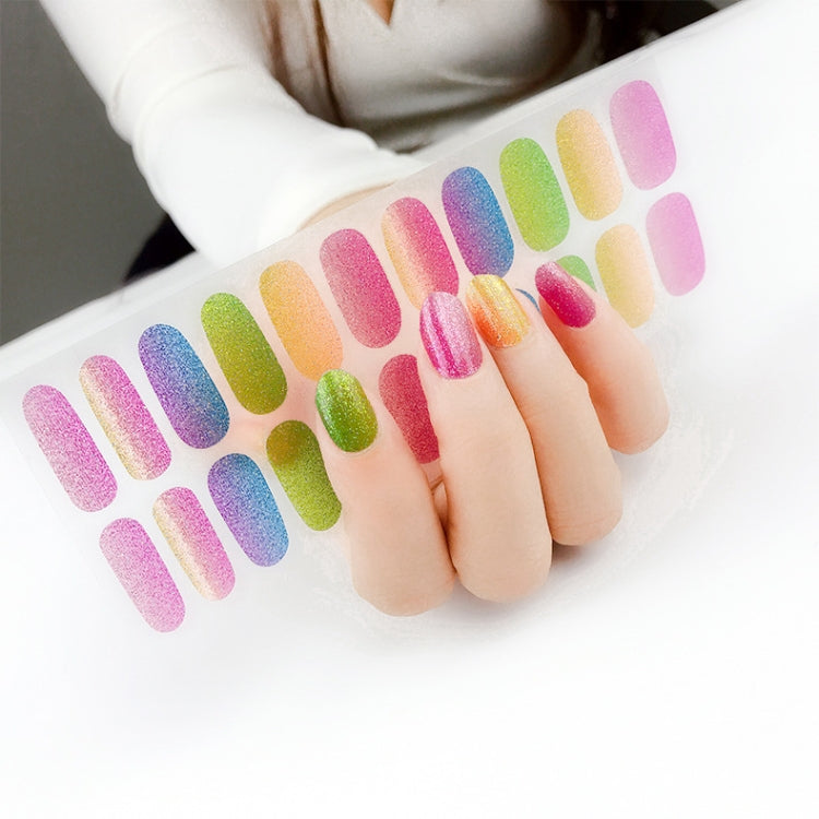 22 Fingers Shiny Onion Powder Starry Waterproof Nail Sticker