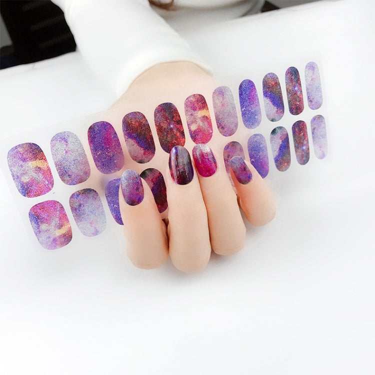 22 Fingers Shiny Onion Powder Starry Waterproof Nail Sticker