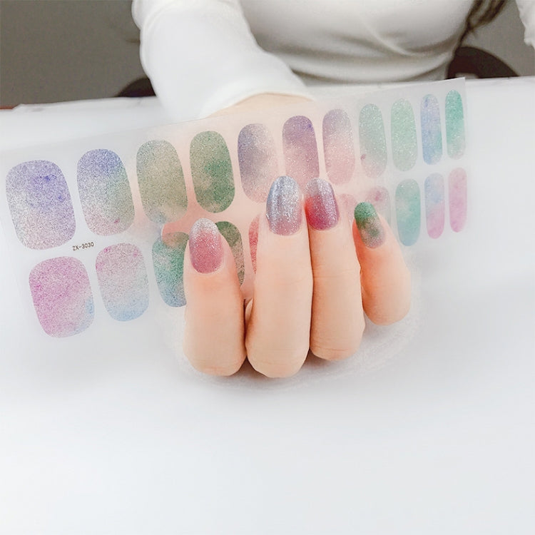 22 Fingers Shiny Onion Powder Starry Waterproof Nail Sticker