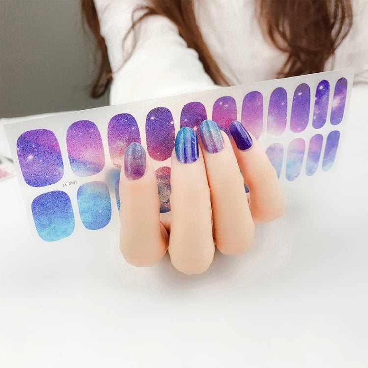 22 Fingers Shiny Onion Powder Starry Waterproof Nail Sticker
