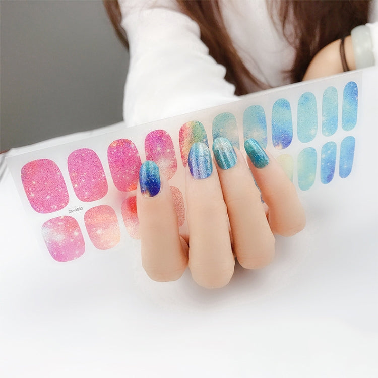 22 Fingers Shiny Onion Powder Starry Waterproof Nail Sticker
