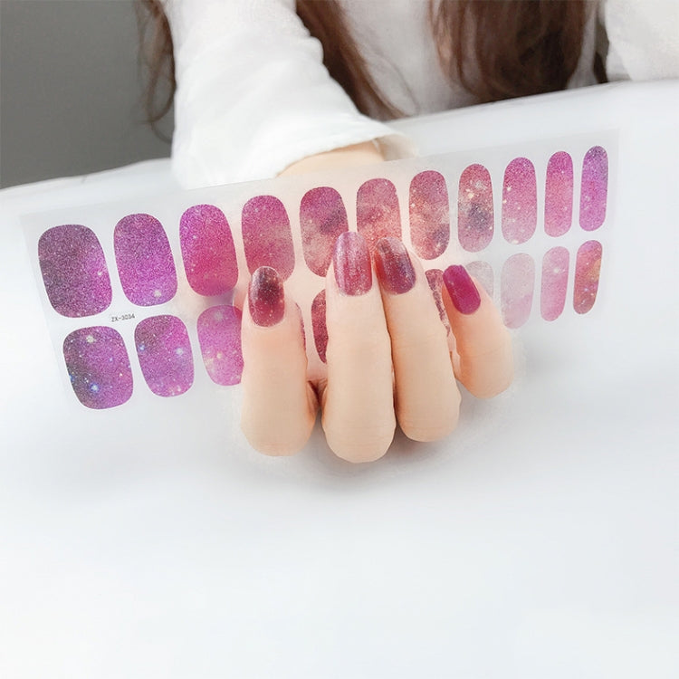 22 Fingers Shiny Onion Powder Starry Waterproof Nail Sticker