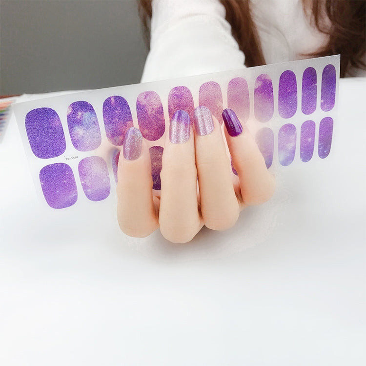 22 Fingers Shiny Onion Powder Starry Waterproof Nail Sticker