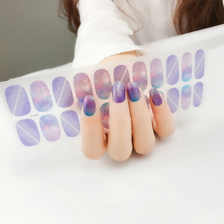 22 Fingers Shiny Onion Powder Starry Waterproof Nail Sticker