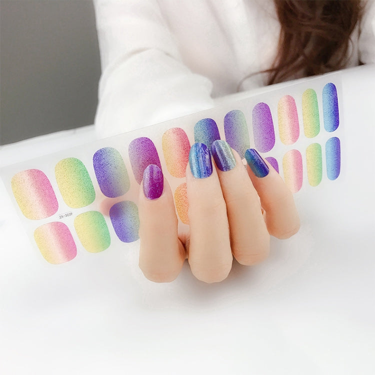 22 Fingers Shiny Onion Powder Starry Waterproof Nail Sticker