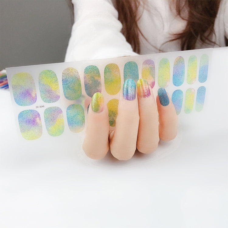 22 Fingers Shiny Onion Powder Starry Waterproof Nail Sticker