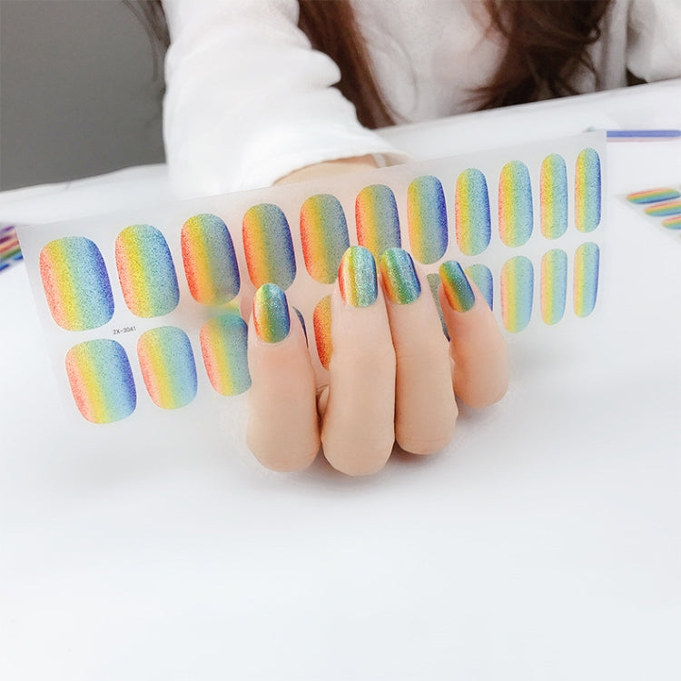 22 Fingers Shiny Onion Powder Starry Waterproof Nail Sticker