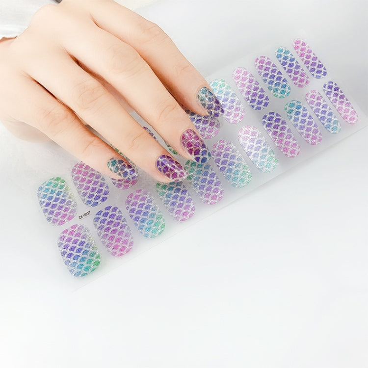 22 Fingers Shiny Onion Powder Starry Waterproof Nail Sticker