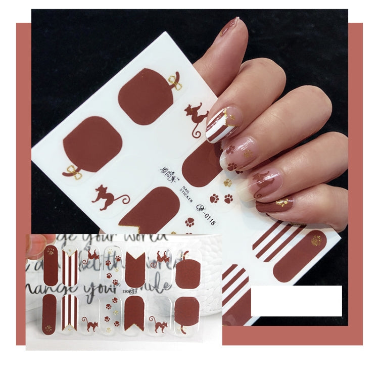 10 PCS 3D Hot Stamping Waterproof Nail Art Sticker
