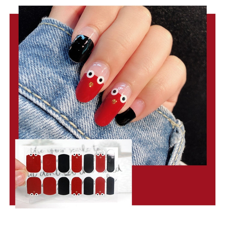 10 PCS 3D Hot Stamping Waterproof Nail Art Sticker