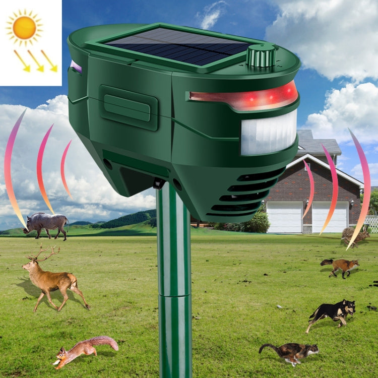 RC-544 Outdoor Solar Ultrasonic Infrared Sensor Animal Repeller