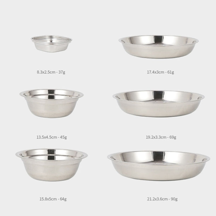 CLS Portable Stainless Steel Dinner Plate Outdoor Camping Cutlery