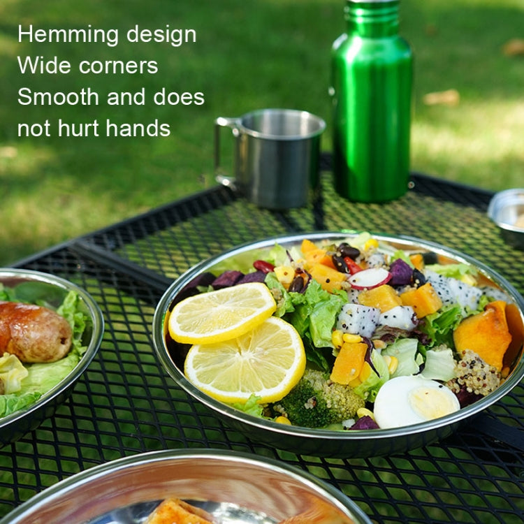 CLS Portable Stainless Steel Dinner Plate Outdoor Camping Cutlery