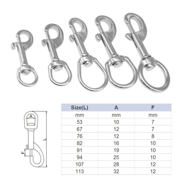Stainless Steel Swivel Single Hook Pet Leash Hook