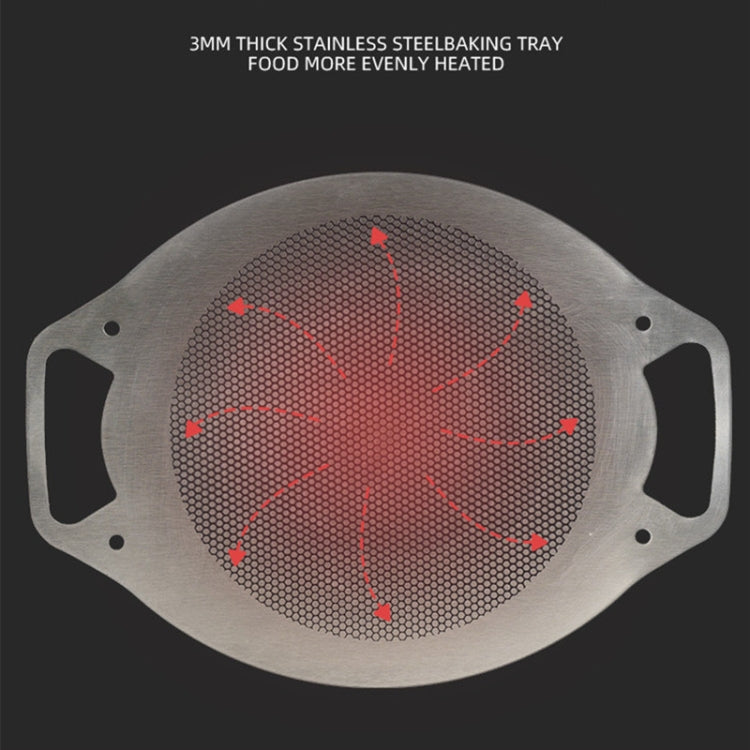 NOBANA Outdoor BBQ Pan Camping Stainless Steel Frying Pan, Style: