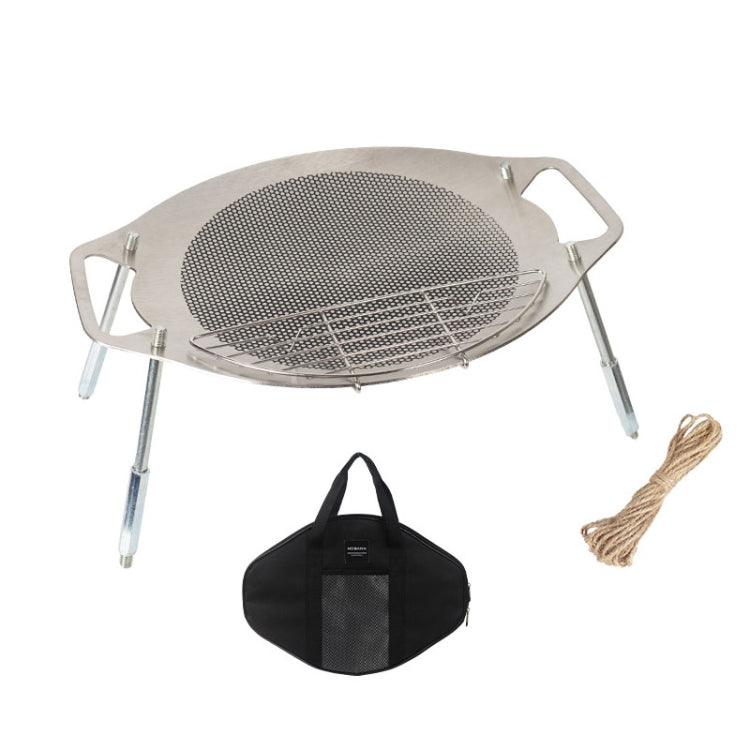 NOBANA Outdoor BBQ Pan Camping Stainless Steel Frying Pan, Style: