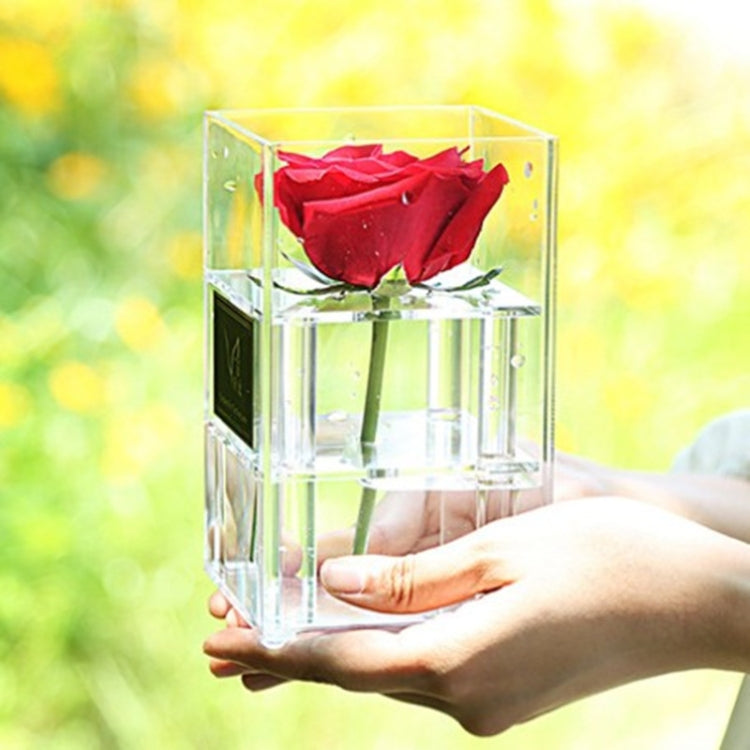 Square Transparent Acrylic Gift Box Flower Box