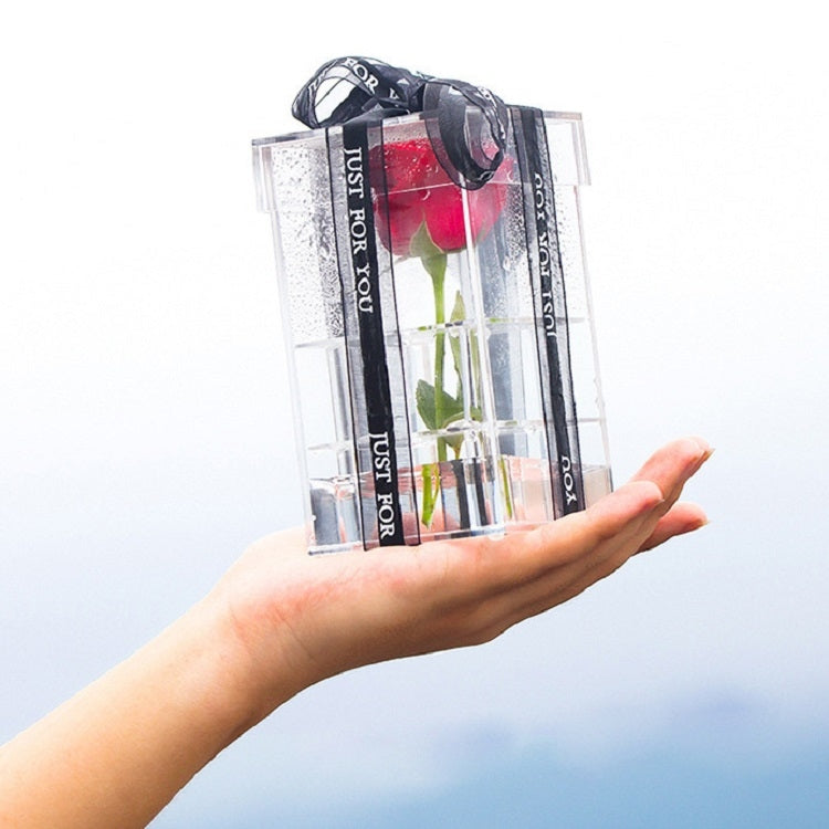 Square Transparent Acrylic Gift Box Flower Box