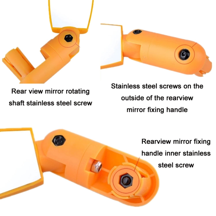2 Pairs Adjustable Bicycle Flat Rearview Mirror Cycling Accessories