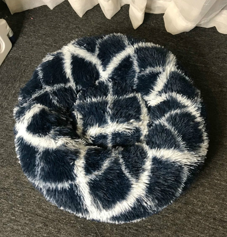 Long-haired Round Pet Kennel Warm Pet Bed