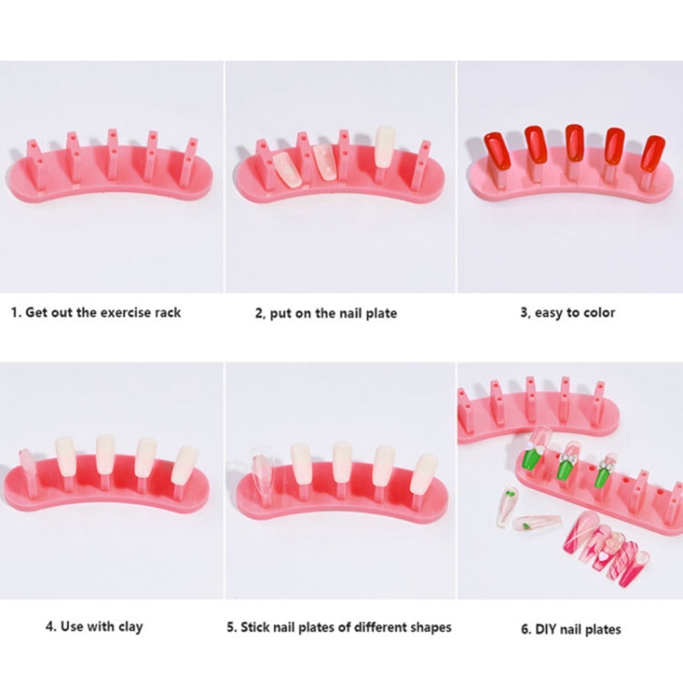 3 Sets Adhesive-Free Nail Practice Stand Nail Display Stand
