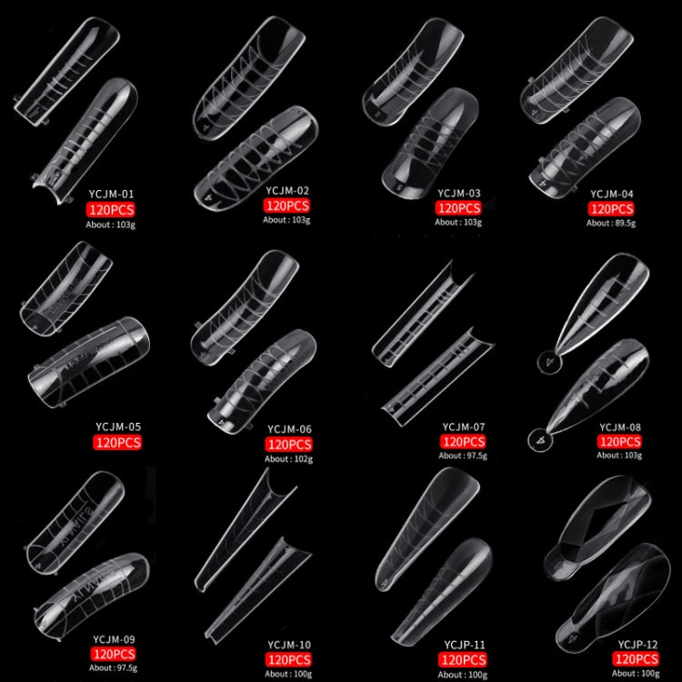 2 Boxes Nail Crystal Rapid Light Therapy Extension Nail Model, Shape: