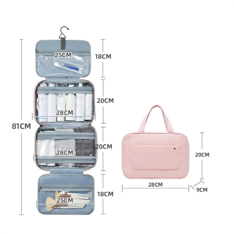 Foldable Travel Waterproof Washing Bag Cosmetic Bag with Hook