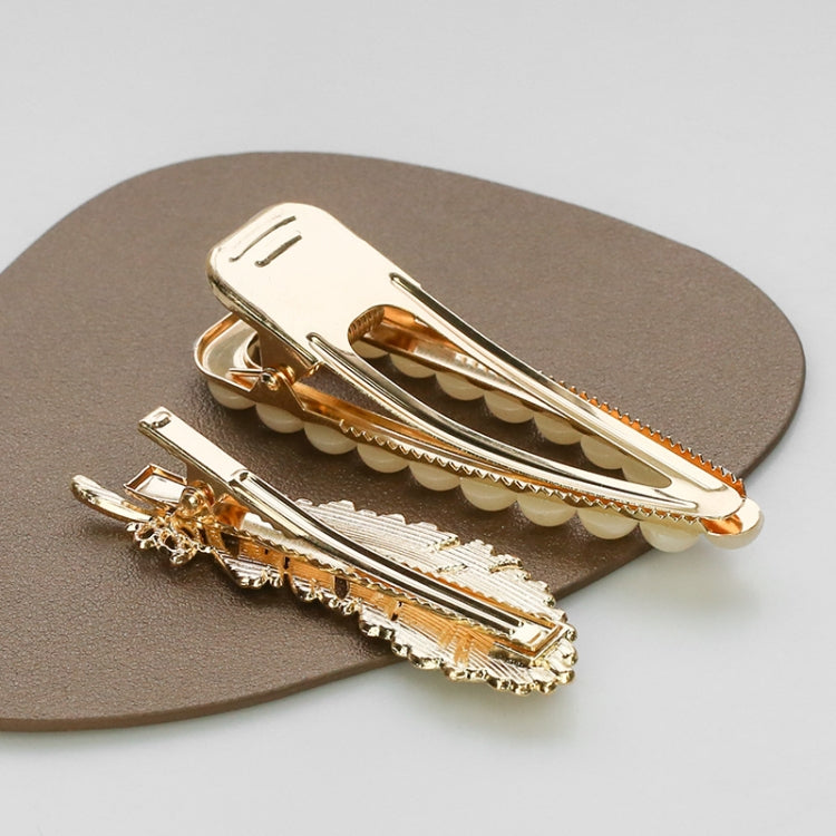 Alloy Colorful Hairpin Headgear Pearl Rhinestone Clip Set