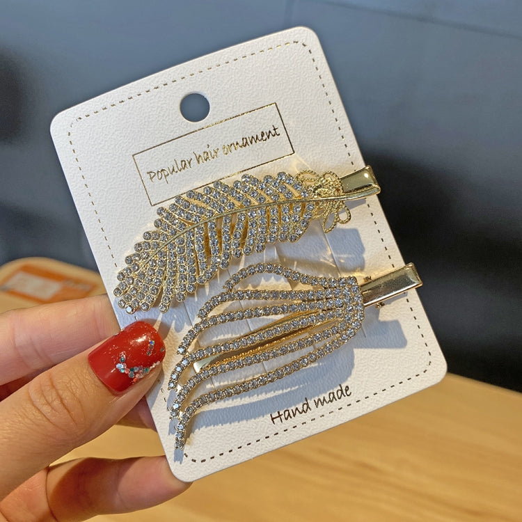 Alloy Colorful Hairpin Headgear Pearl Rhinestone Clip Set