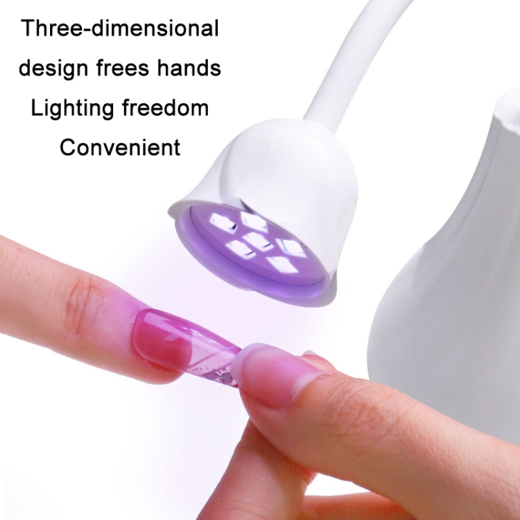 Portable USB Nail Art Rose Nail Polish Glue Phototherapy Lamp
