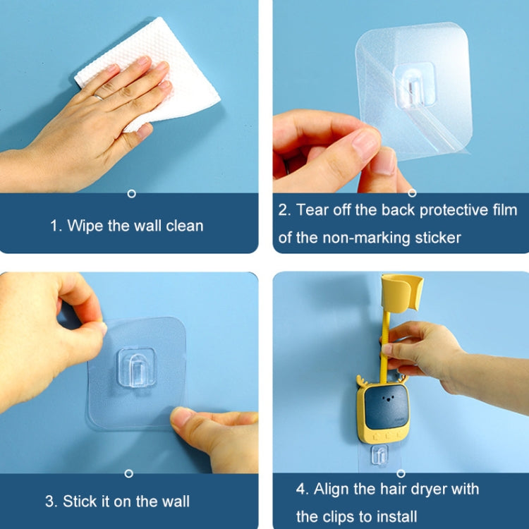 Hands Free Fixed Air Duct Wall Mount Hair Dryer Bracket