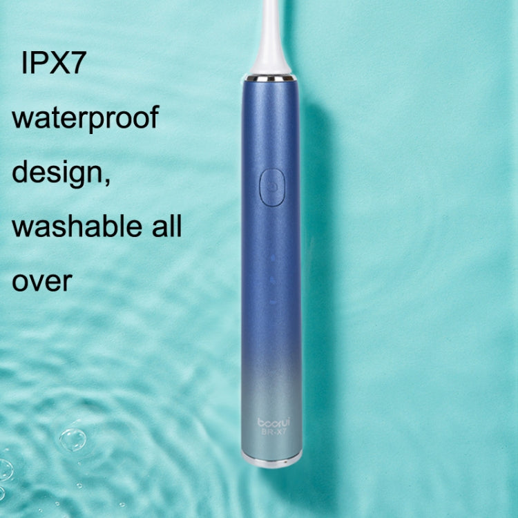 Boorui BR-X7 Smart USB Electric Adults Toothbrush Gradient Oral Hygiene Ultrasonic Toothbrush