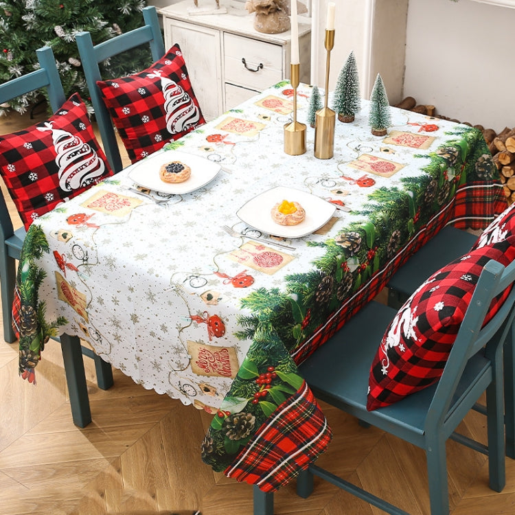 Christmas Printed Tablecloths Table Runners Christmas Tabletop Decorations 150 X 180cm