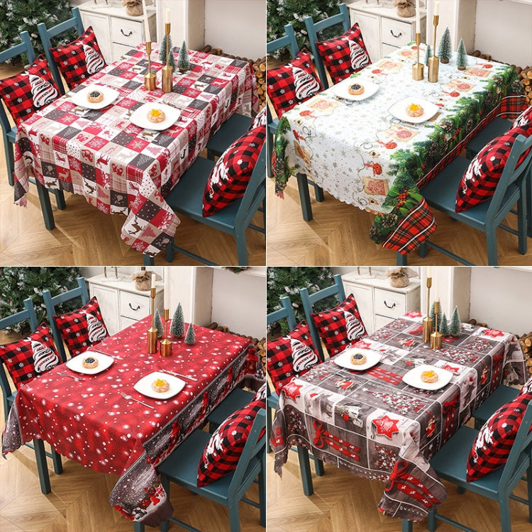 Christmas Printed Tablecloths Table Runners Christmas Tabletop Decorations 150 X 180cm