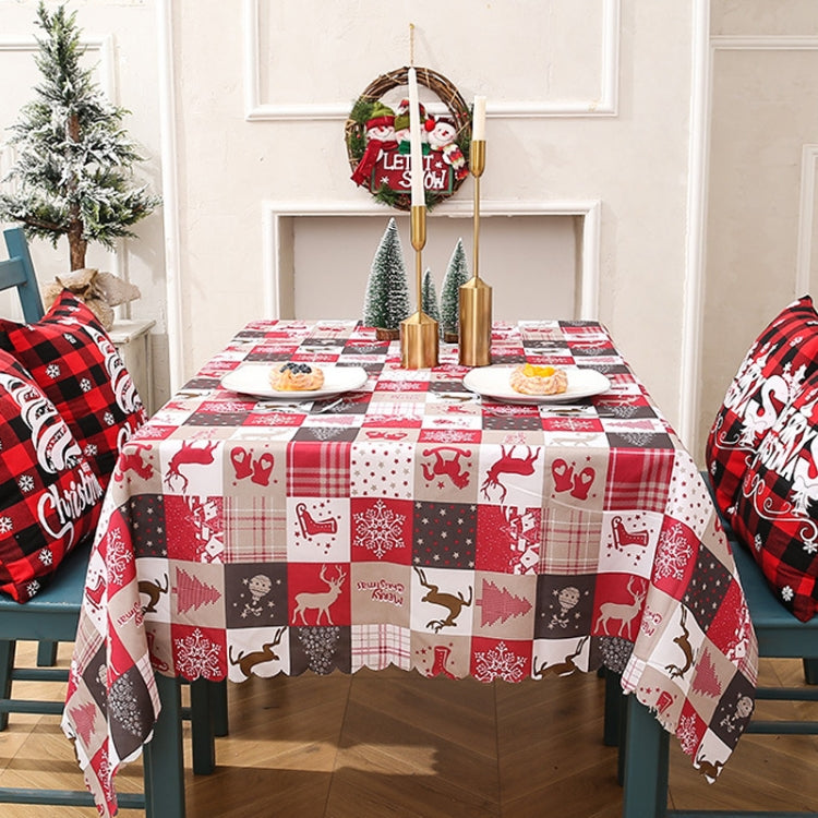 Christmas Printed Tablecloths Table Runners Christmas Tabletop Decorations 150 X 180cm