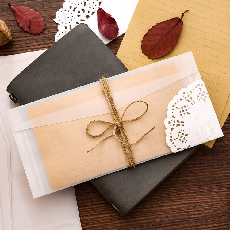 3 PCS Vintage Translucent Lacquer Sulfuric Paper Envelope